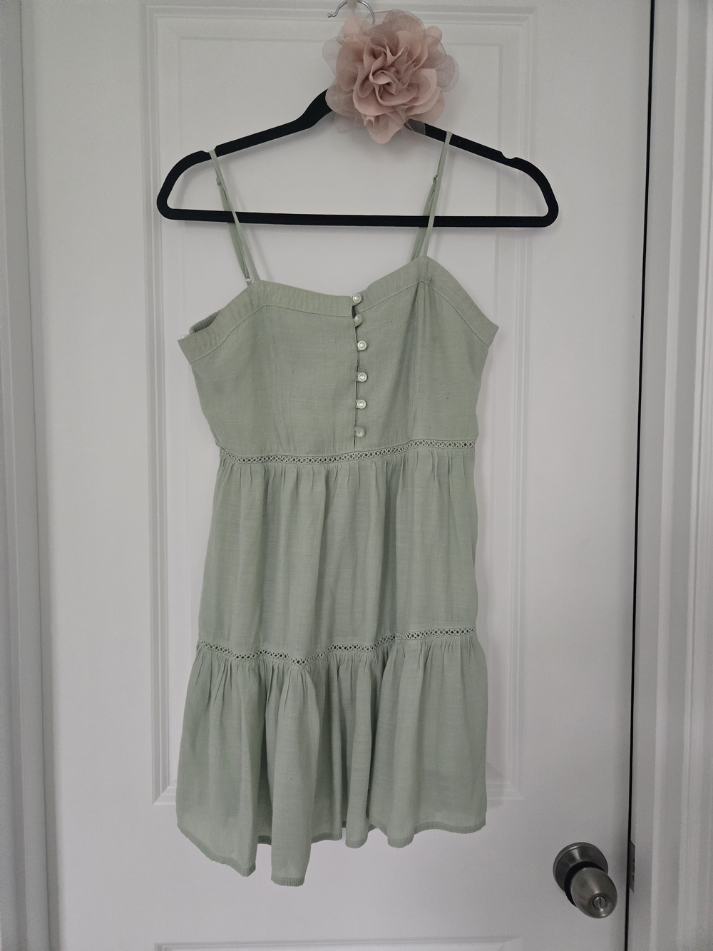 Vero Moda Light Sage Green Sundress with Spaghetti Straps
